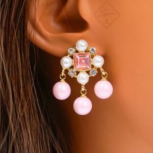 Bohemian pink stud earrings A46